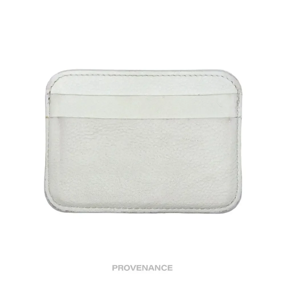 🔴 Balenciaga BB Card Holder Wallet - White Leather